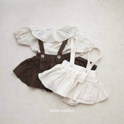 mimi market21 (75-90cm)  條紋吊帶半身裙6