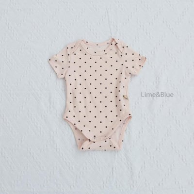 LIME&BLUE28｜(55-80cm)  明星波點包屁衣5