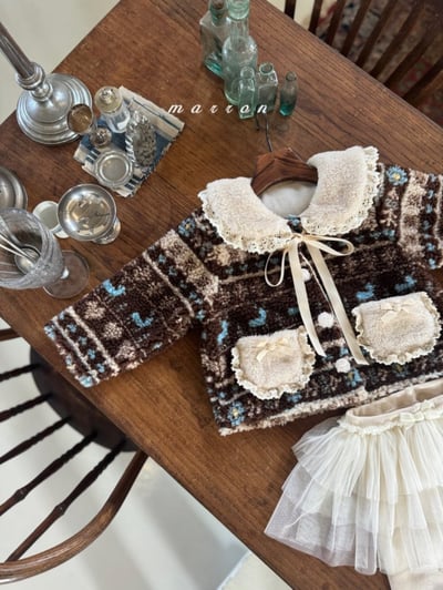 Marron 68｜(1y-6y) 雪花刷毛開襟外套13