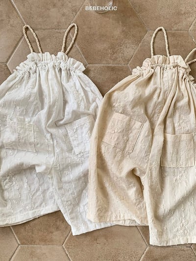 Bebe holic16｜(3m-18m) 氣質細肩吊帶褲2