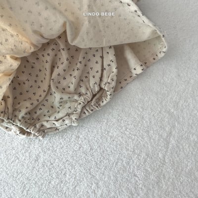 Lindo16｜(3m-18m) 碎花蝴蝶結包屁褲裙5
