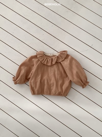 Bebe holic39｜(3m-18m) 花瓣領縮口襯衫7