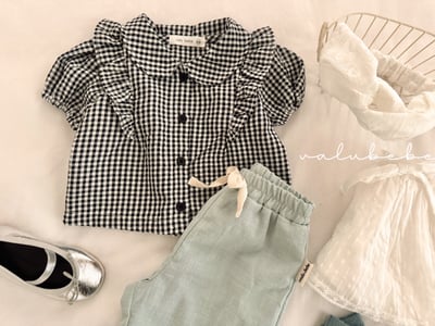 Valubebe 48｜(65-90cm) 班迪格紋襯衫10