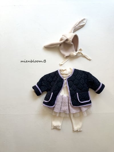 Bloom.b39｜(0m-24m/85cm-125cm) 滾邊絎縫碎花外套3