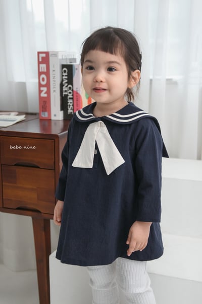 bebe nine31  (65-115) 2色水手領帶洋裝2