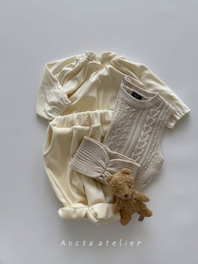 AOSTA52｜(6m-5y) 簡約縮口上衣11