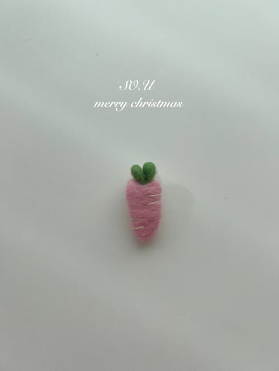 S0.U09｜(Free)  紅蘿蔔髮夾2入組4