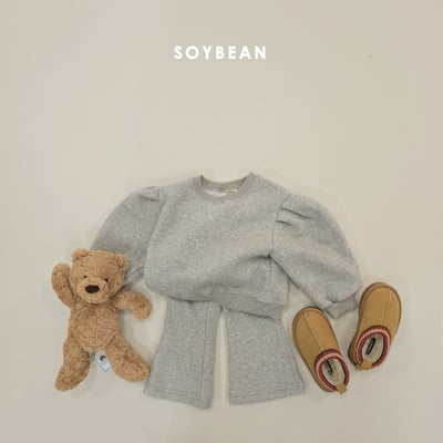 Soybean08｜(75cm-118cm) 公主袖喇叭褲內刷毛套裝17
