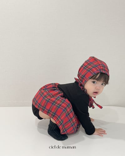 Cieldemaman15｜(3M~15M)  2色瑪麗格子連身裙8