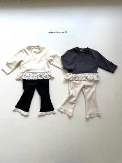 Bloom.b37｜(0m-24m/85cm-125cm) 蕾絲邊喇叭褲9