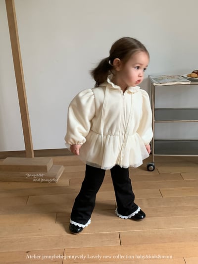 JE 644｜(80-110cm)  荷葉邊拉鍊外套12