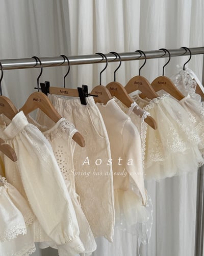 AOSTA15｜(6m-5y) 蕾絲花卉澎澎裙12