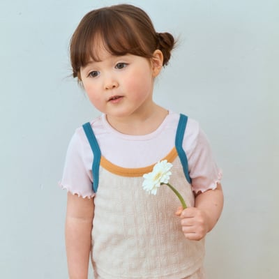 1st blue44｜(~93-118cm) 配色肩帶背心2