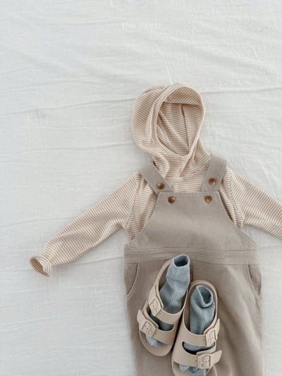 MiniRobe53｜(70-110) 簡約吊帶直筒褲17