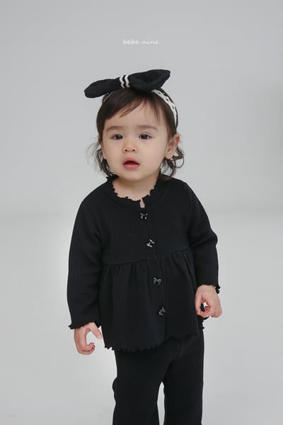 bebe nine10  (65-115) 2色蝴蝶結鈕扣套裝11