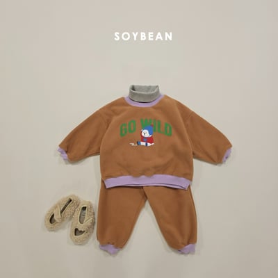 Soybean62｜(75cm-118cm) 北極熊印花抓絨套裝7