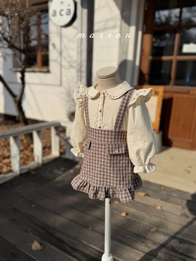 Marron11｜(1y-6y) 愛心滾邊飛袖襯衫11