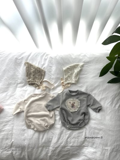 Bloom.b11｜(0m-24m/85cm-125cm) 蕾絲小兔花布包屁衣/洋裝4