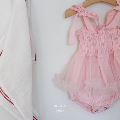 M-KIDS33｜(65-80cm) 浪漫綁帶包屁洋裝18