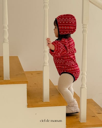 Cieldemaman11｜(3M~15M)  2色雪花針織包屁衣11