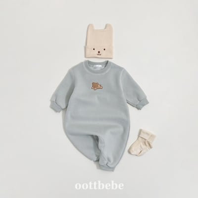 Oottbebe57｜(0m-12m)  酷酷熊連身包屁衣6
