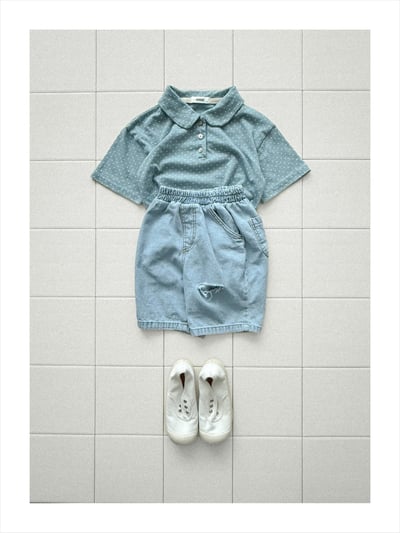 onu33｜(70cm-115cm) 波點有領上衣6