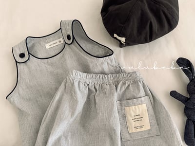 Valubebe 37｜(65-90cm) 鈕釦邊線背心7