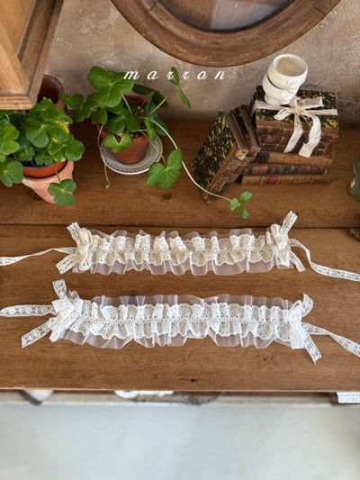 Marron48｜(free) 蕾絲波浪編髮帶1