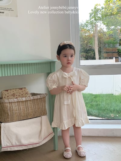 JE13｜(66-120cm) 蝴蝶結緞帶包屁洋裝1