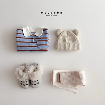 my_bebe03｜(-12m-7y) 有領條紋上衣12