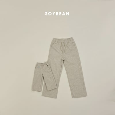 Soybean97｜(mom) 刷毛直筒休閒長褲6