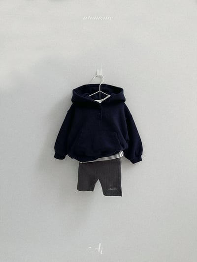 Atomeme32｜(70-110) 簡約刺繡休閒連帽上衣10