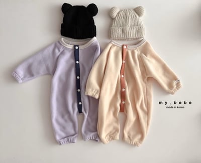 my_bebe23｜(-6m-12m-) 撞色排釦連身衣2