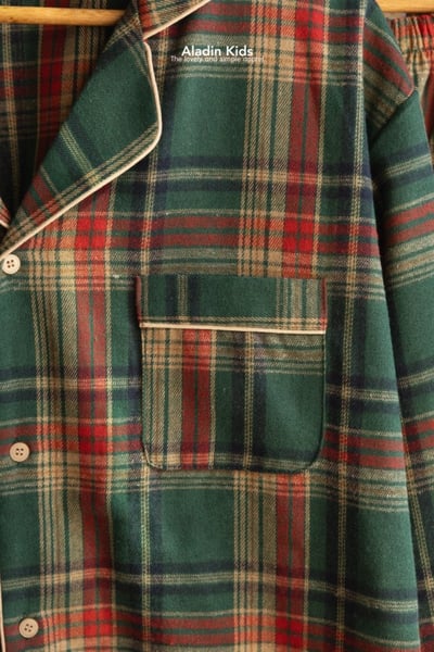 ALADIN24｜(mom-dad) 聖誕格紋家居套裝3