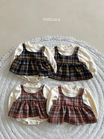 thelala15｜ (1y-6y) 格紋背心設計上衣5