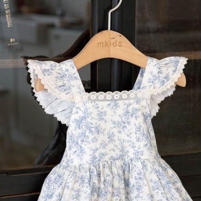 M-KIDS36｜(65-80cm) 綁帶摺邊包屁衣11