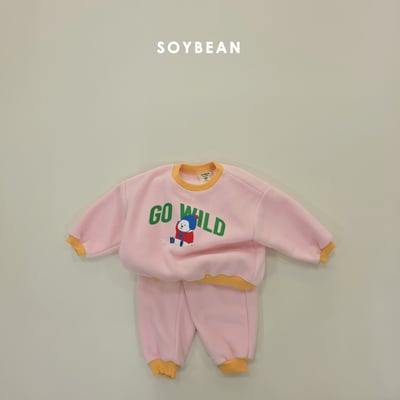 Soybean62｜(75cm-118cm) 北極熊印花抓絨套裝11
