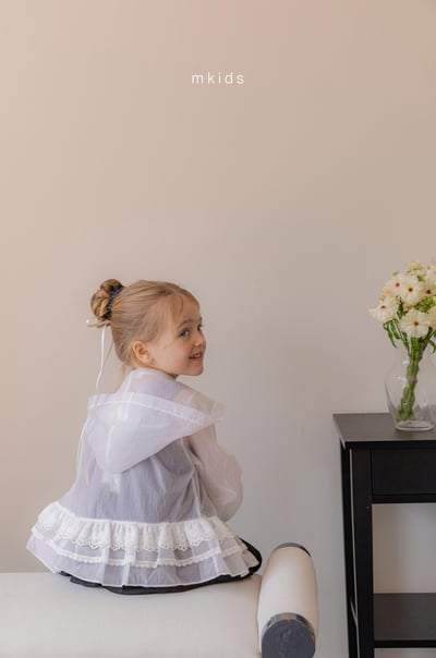 M-KIDS13｜(65-115cm) 荷葉滾邊連帽拉線外套13