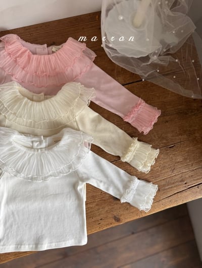 Marron08｜(1y-6y) 層次花瓣領袖上衣2