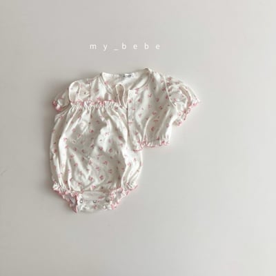 my_bebe15｜(58-72cm) 捲邊開襟外套包屁衣套裝7