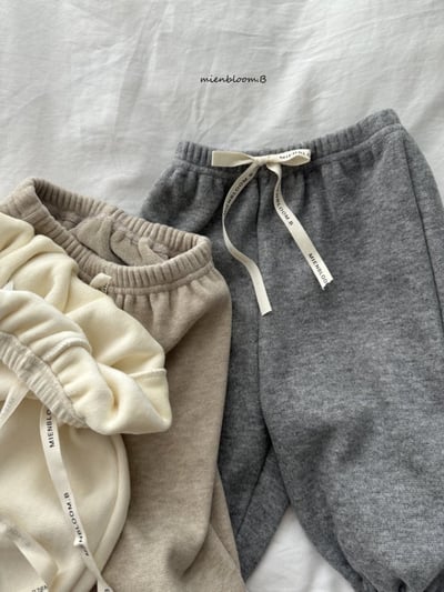 Bloom.b33｜(0m-24m) 絨面抽繩縮口褲4