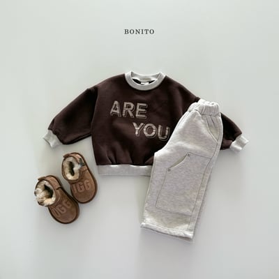 Bonito21｜(75cm-125cm) 撞色滾邊英字休閒上衣7