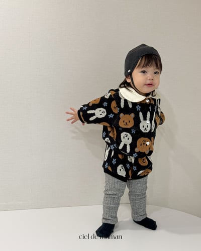 Cieldemaman17｜(6M~24M)  2色素色條紋打底褲9