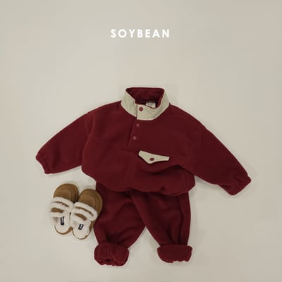 Soybean30｜(75cm-118cm) 抓絨半開襟扣套裝12