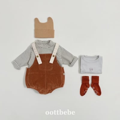 Oottbebe71｜(0m-12m)  冬季燈芯絨吊帶包屁衣10