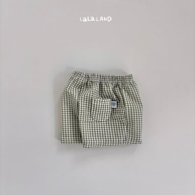 lala land01｜(3m-18m) 4色格紋小短褲21