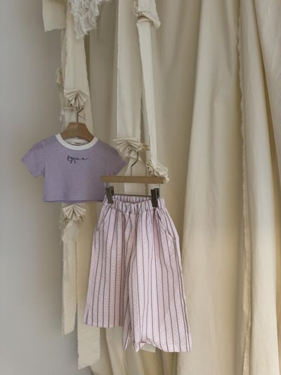 LePetitmot23｜(80-125cm) 拼色蝴蝶結上衣8