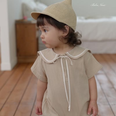 bebe nine38  (6m-24m) 2色氣質翻領包屁衣14