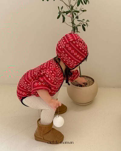 Cieldemaman11｜(3M~15M)  2色雪花針織包屁衣14