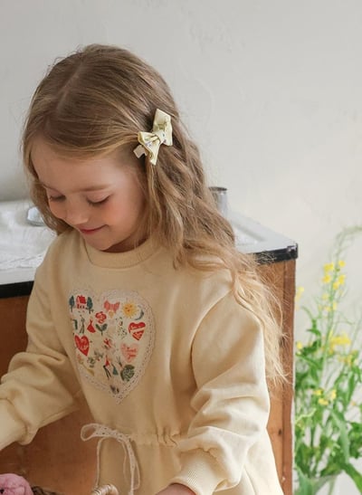 FLO03｜(free) 3色格紋蝴蝶結髮夾9